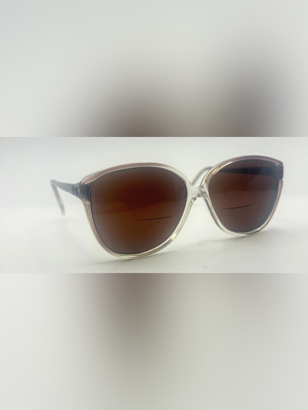 10930 Gray Translucent Oval Sunglasses Frames Only